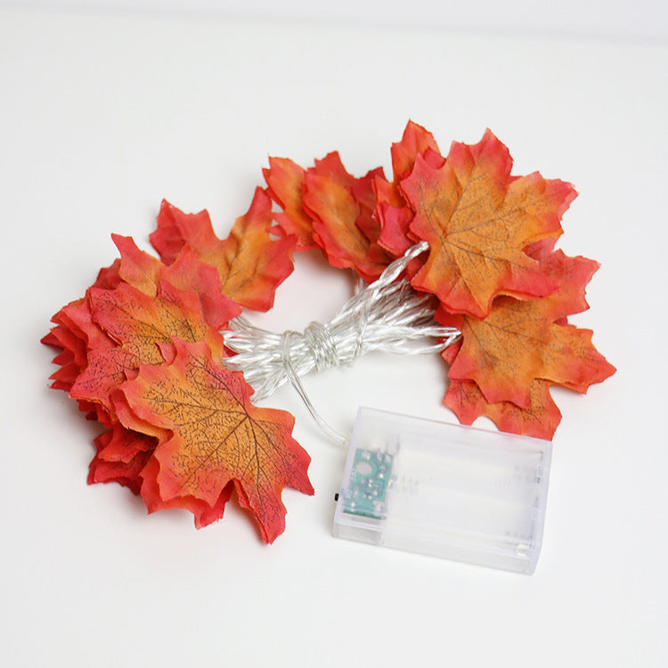 Maple Leaf & Pumpkin String Light Set