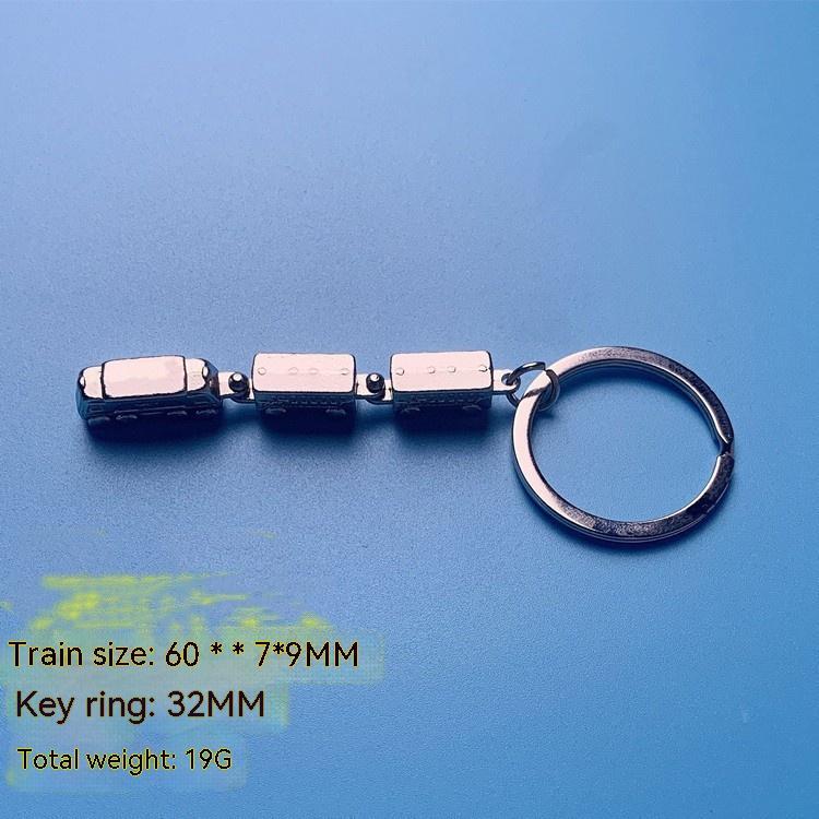 Metal Train Fidget Keychain