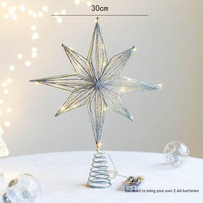 Shimmering Metal Star Tree Toppers – Gold and Silver Designs