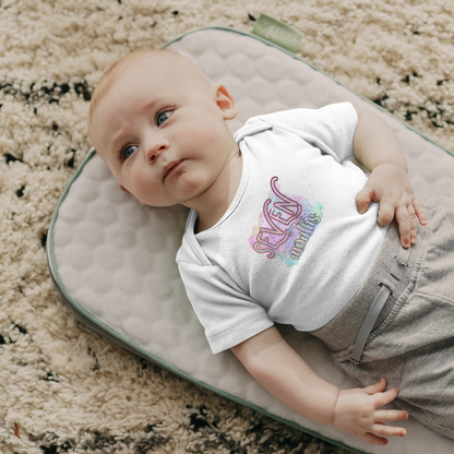 Pastel Wild One Milestone Baby Bodysuit-Seven Months