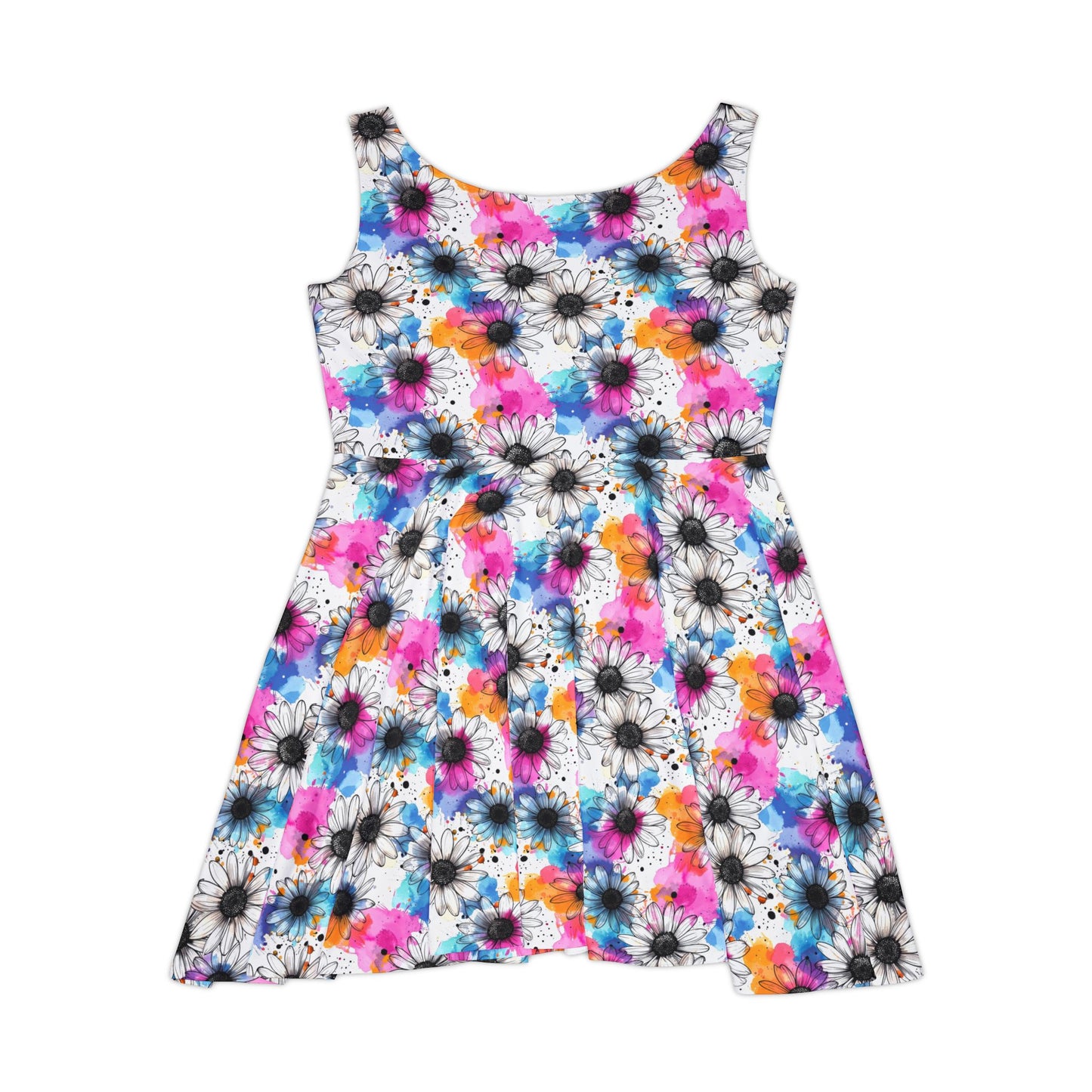 ""Watercolor Daisy Dream Women's Skater Dress