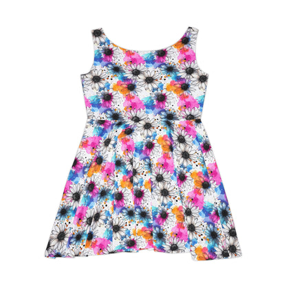 ""Watercolor Daisy Dream Women's Skater Dress