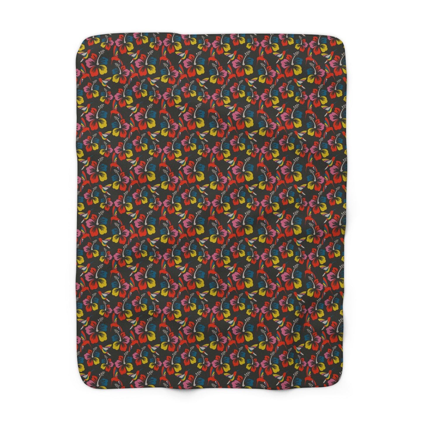 Humming Bloom Sherpa Fleece Blanket
