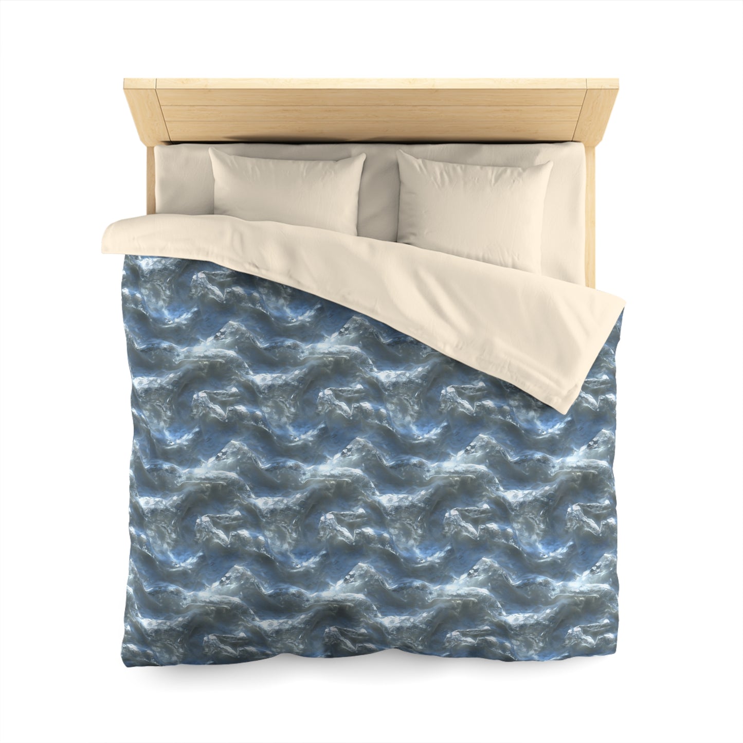 Snowdrift Sheer & Lace Microfiber Duvet Cover