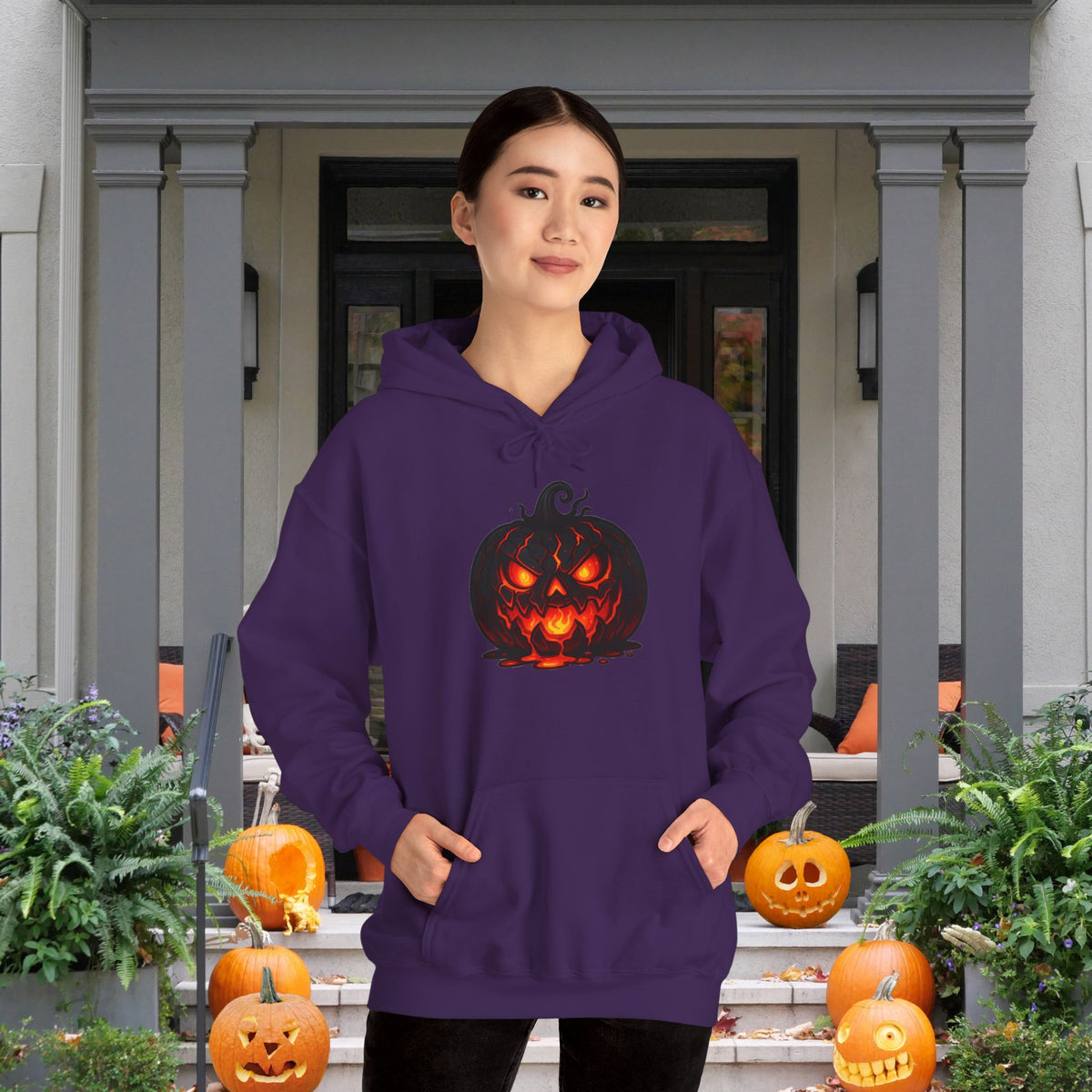 ""Inferno Jack-O’-Lantern Adult Hooded Sweatshirt
