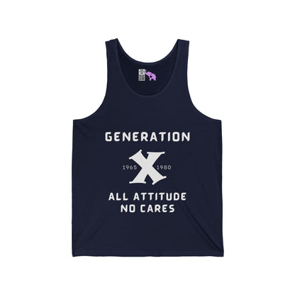 GenX All Attitude No Cares w/Years Adult Unisex Tank