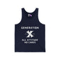 GenX All Attitude No Cares w/Years Adult Unisex Tank
