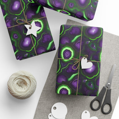 Amethyst & Lime Fracture Wrapping Paper