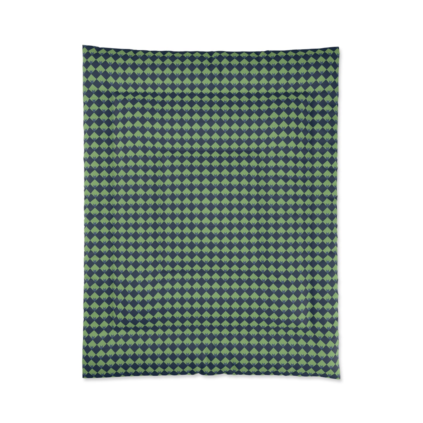 Diamond Bloom-Sage & Navy Comforter