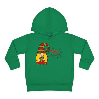 Merry Christmas Girl Gnome Toddler Pullover Fleece Hoodie
