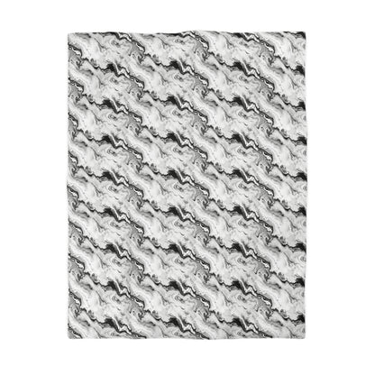 Frost Veil Marble Microfiber Duvet Cover