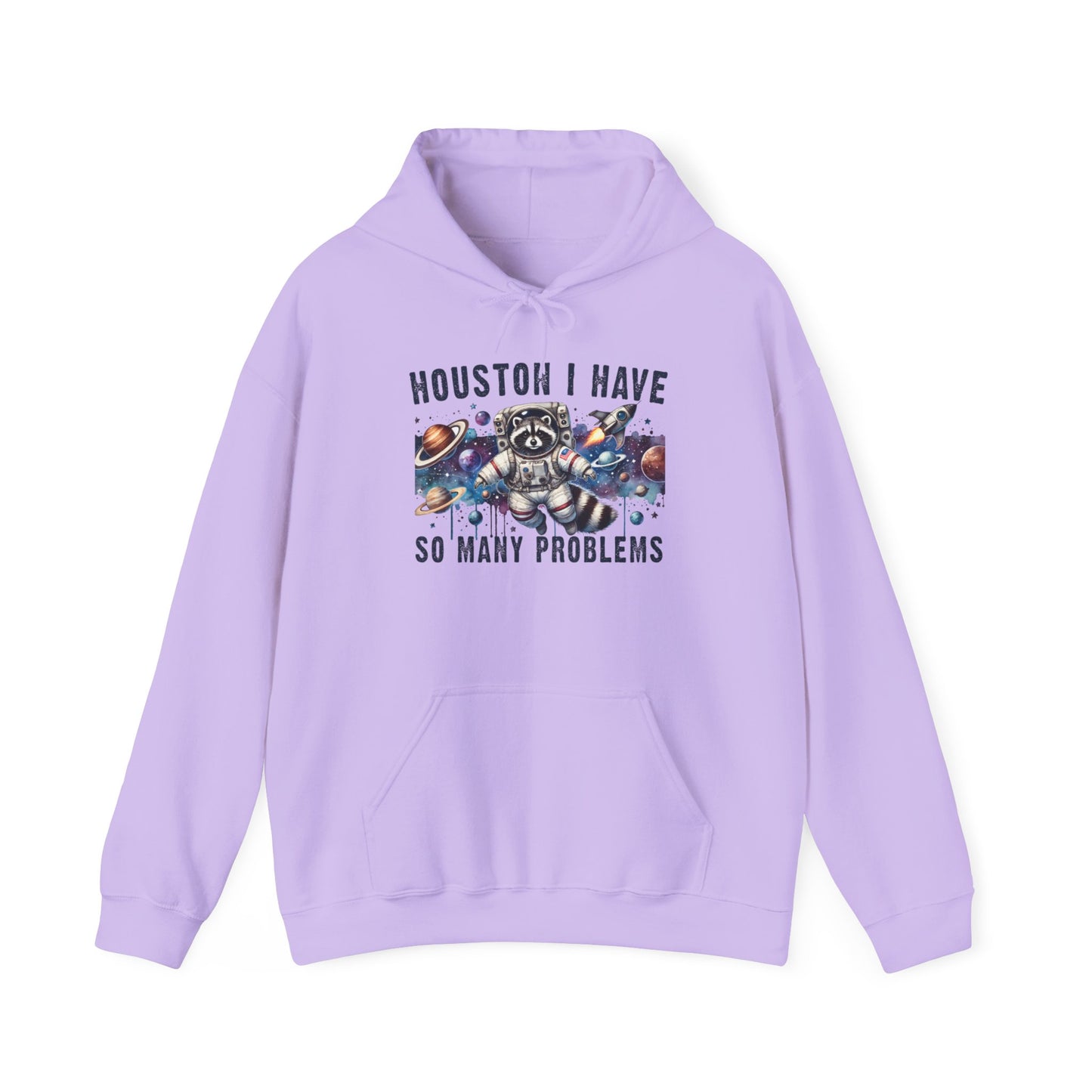 Houston I Have So Many Problems (Panda) Heavy Blend™ Hooded Sweatshirt