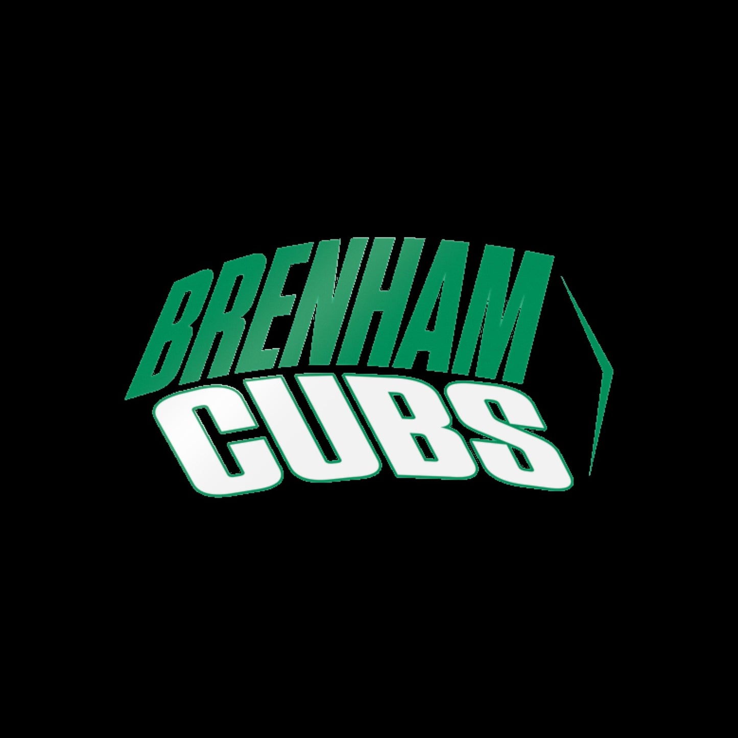 Brenham Cubs (Angled, White) Decal