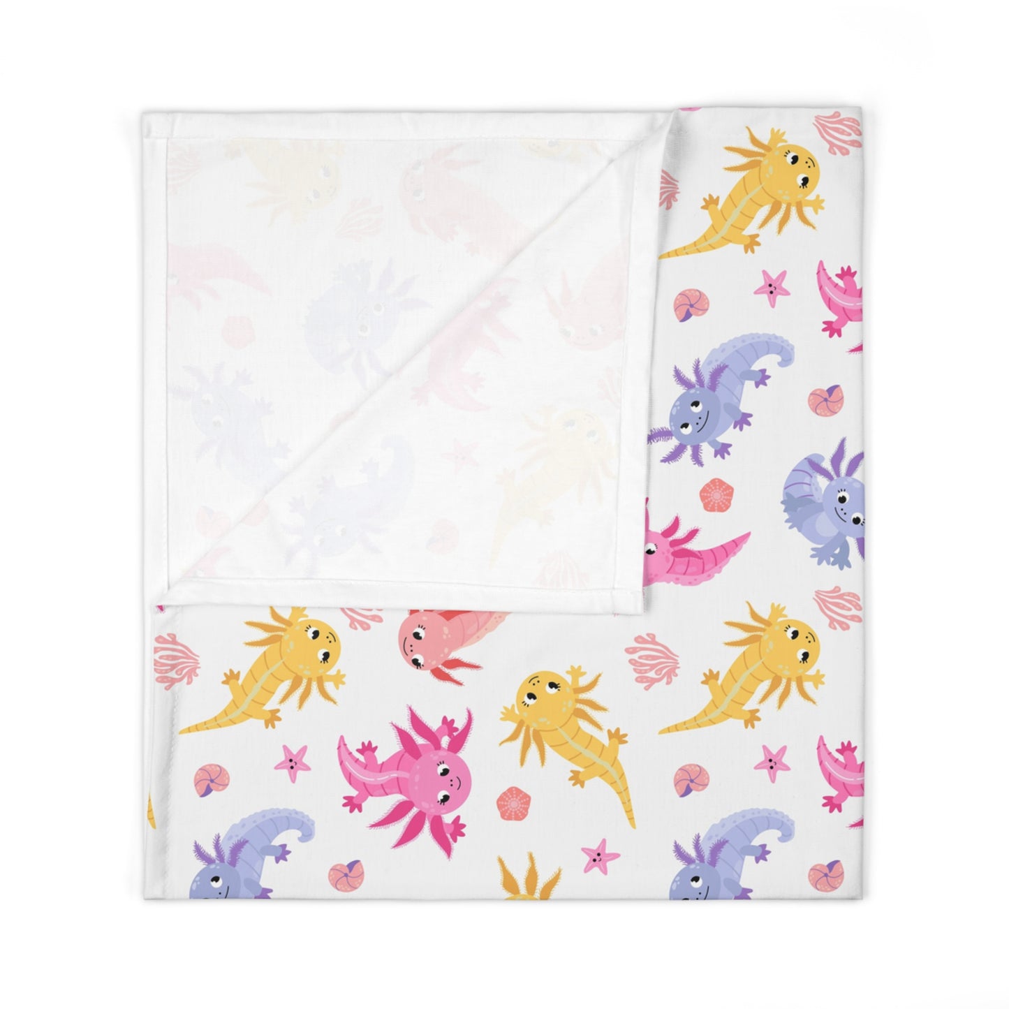 Axolotl Whimsy Baby Swaddle Blanket