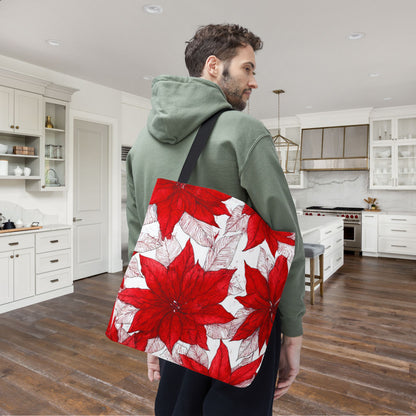 Christmas Blossom Sketch Canvas Tote Bag