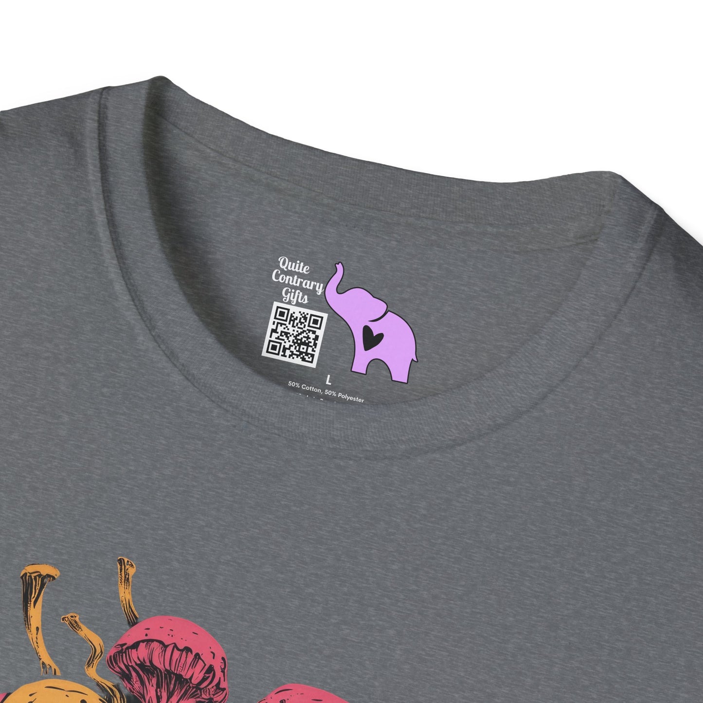 Creepy Mushroom Skull Adult T-shirt