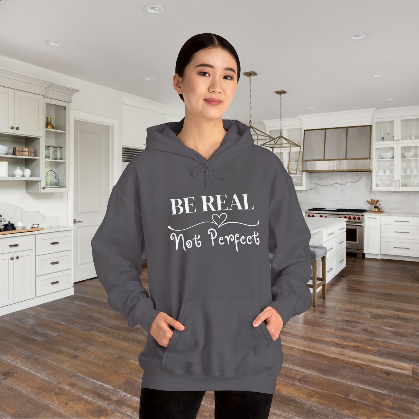 Be Real Not Perfect Heavy Blend™ Hooded Sweatshirt