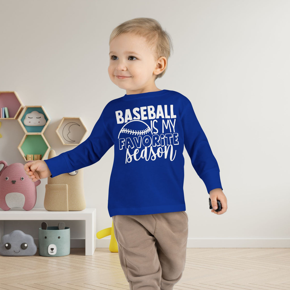 Baseball Is My Favorite Seaseon Toddler Long Sleeve Tee