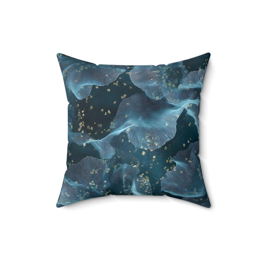 Midnight Sheer & Lace Throw Pillow