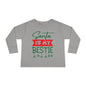 Santa Is My Bestie Toddler Long Sleeve Tee