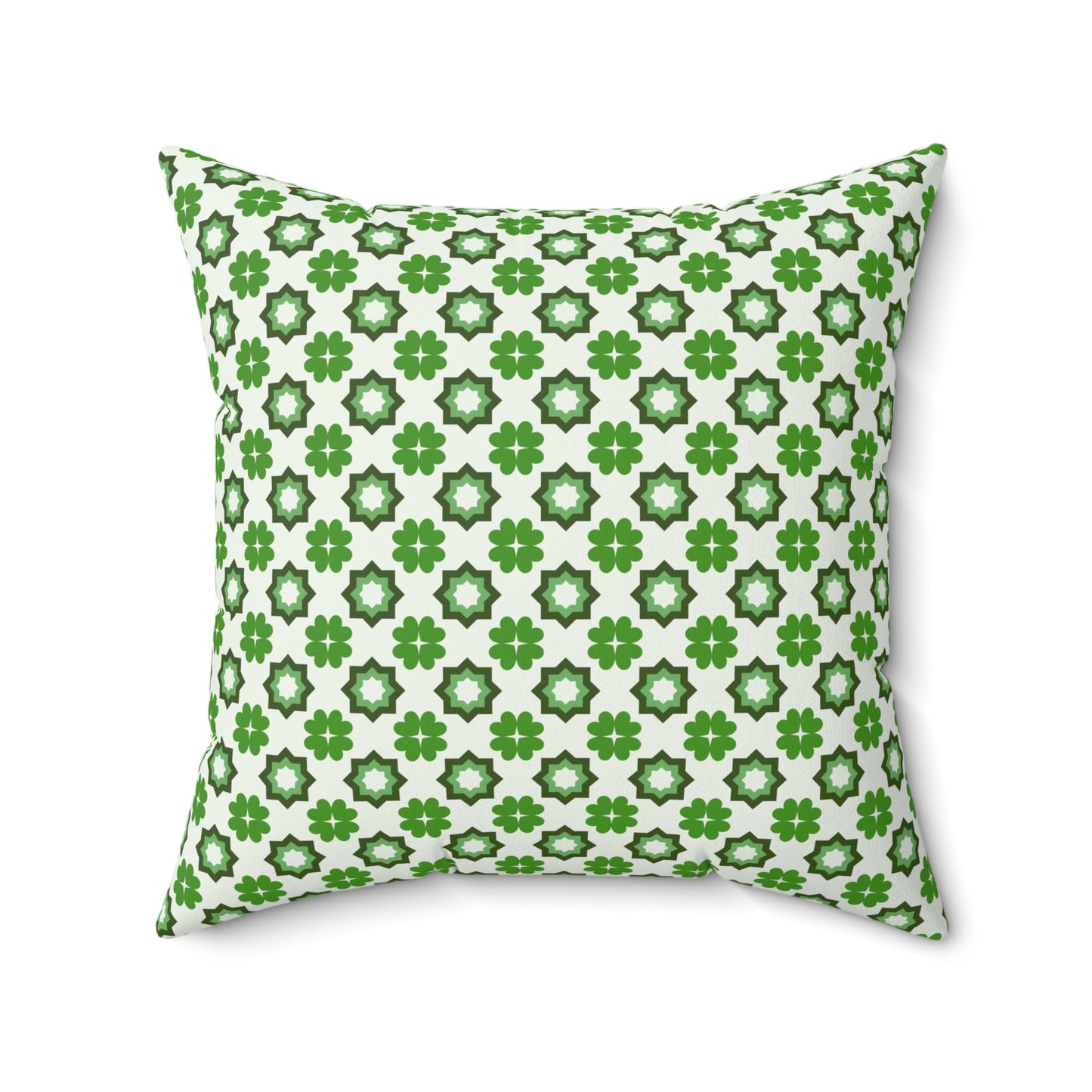 Emerald Star Garden Throw Pillow