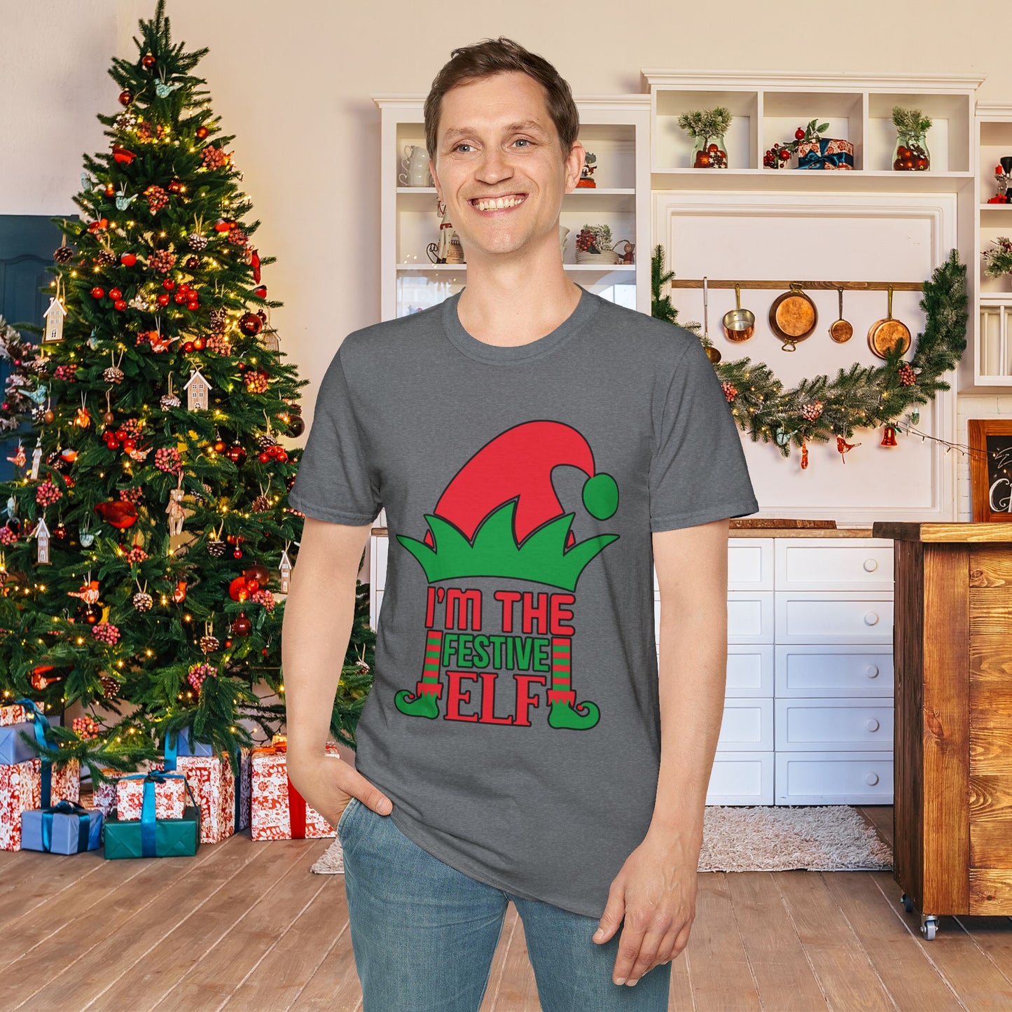 I'm The Festive Elf Adult T-shirt