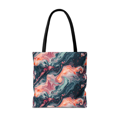 Pink Venom Marble Canvas Tote Bag