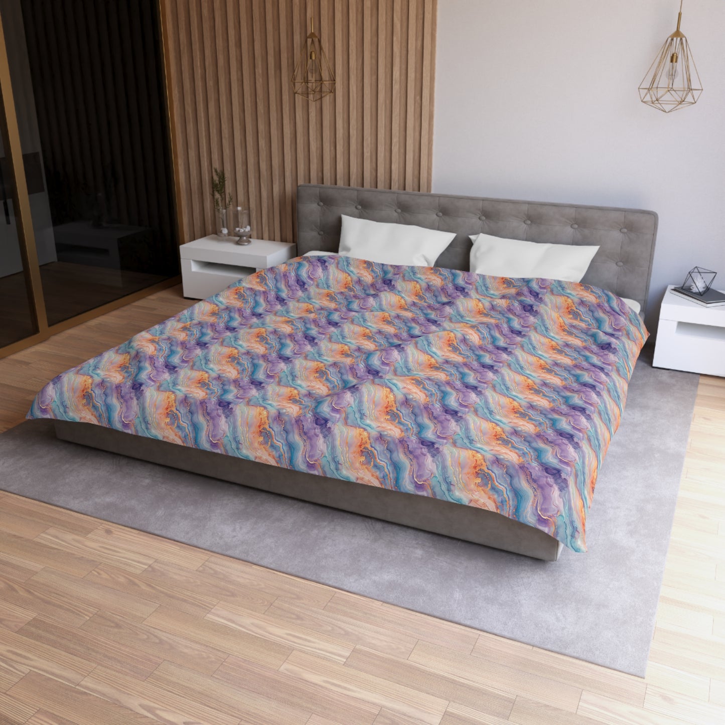 Dreamwave Marble Microfiber Duvet Cover