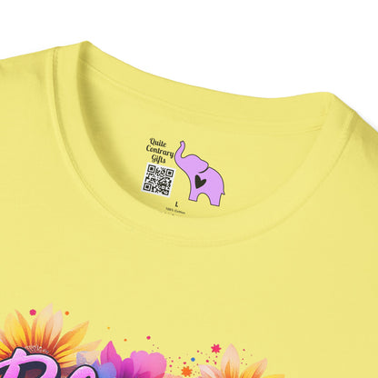 Blessed Mom (Vibrant Floral) Adult T-shirt