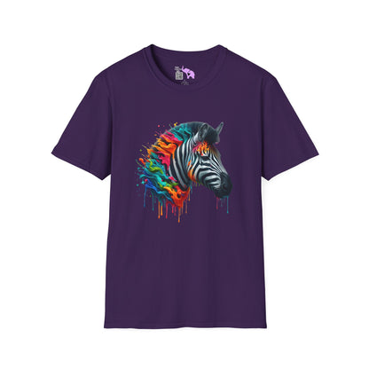 Colorful Zebra Adult T-shirt