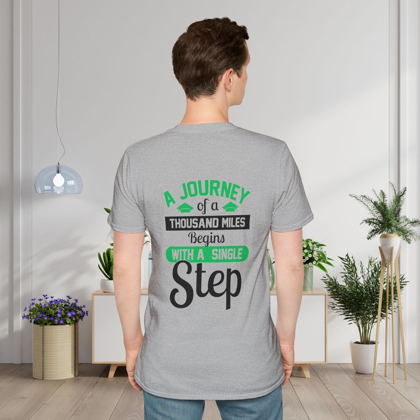 A Journey of A Thousand Miles Begins With A Single Step Adult Tshirt