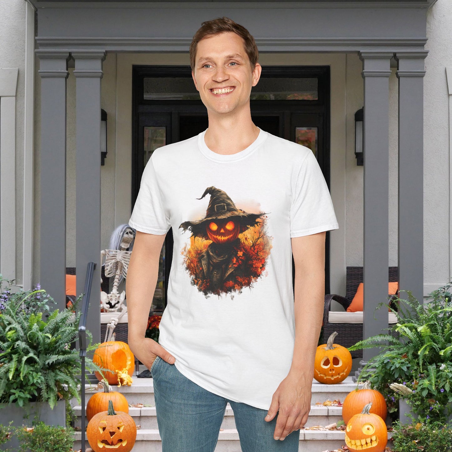 Halloween Scarecrow 4 Adult T-shirt