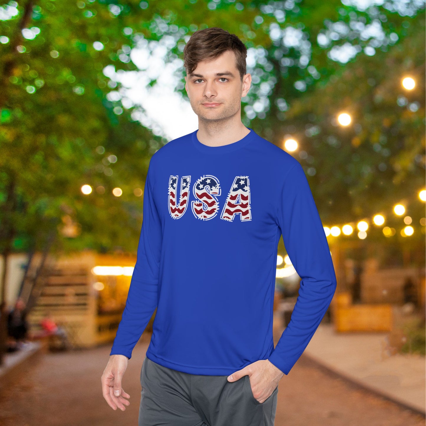 USA in Style Adult Long Sleeve Tee