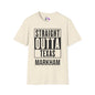Straight Outta Texas (Light Colors, Black Text) Adult T-shirt
