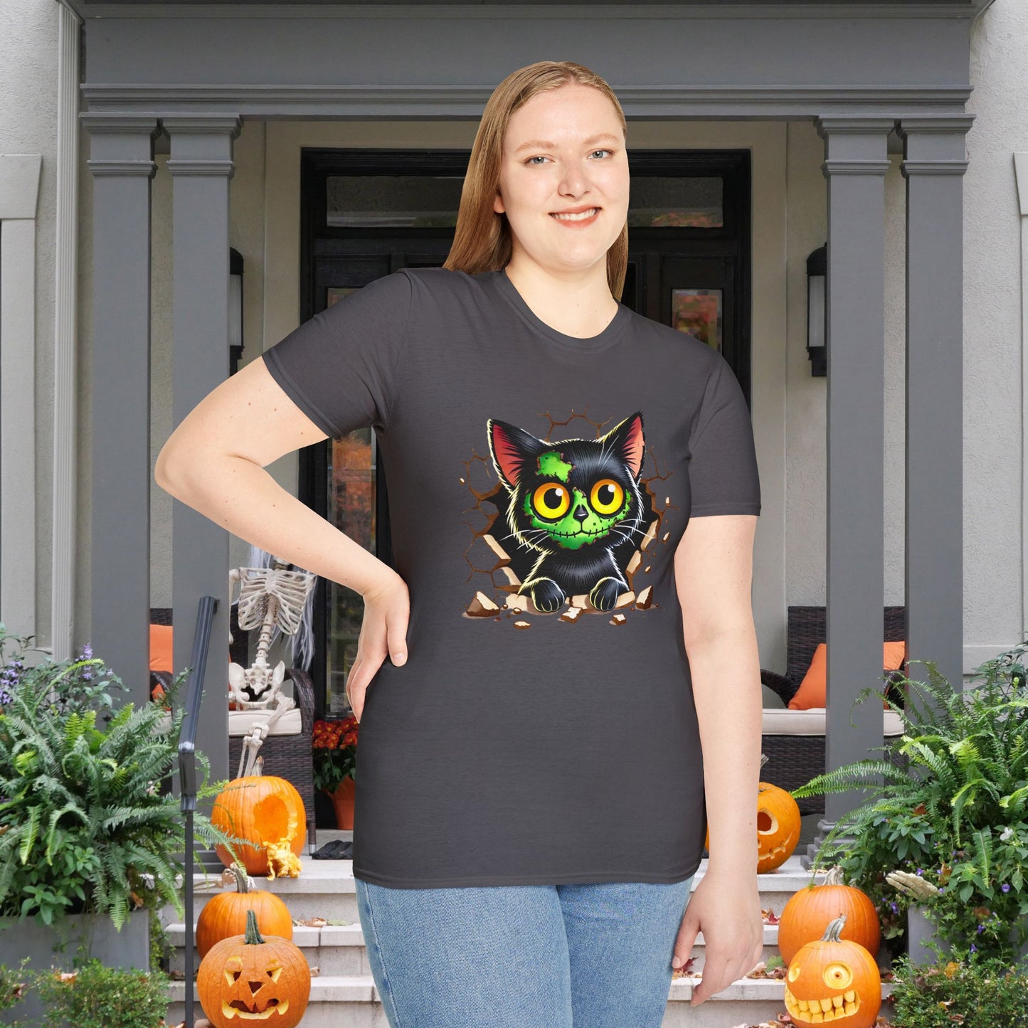 Zombie Kitty Adult T-shirt