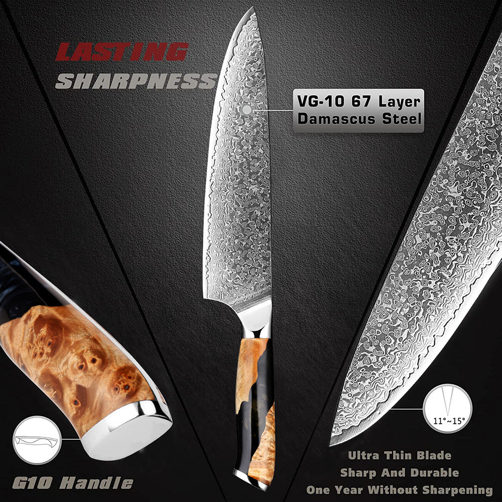 Damascus Steel Professional Chef Knife Set