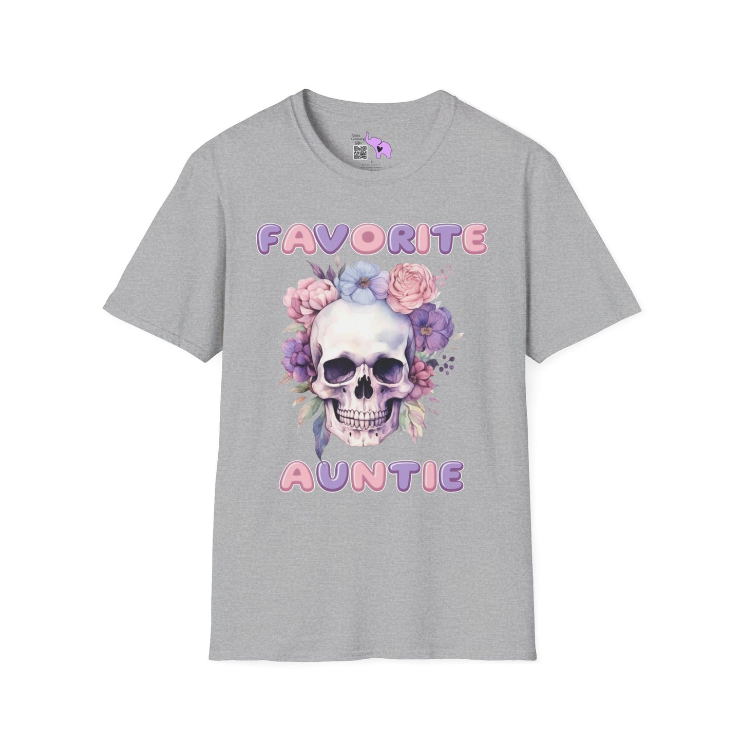 Favorite Auntie Skull Purple/Pink T-shirt