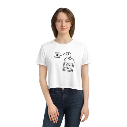 Tea Shirt Women's Flowy Cropped Tee