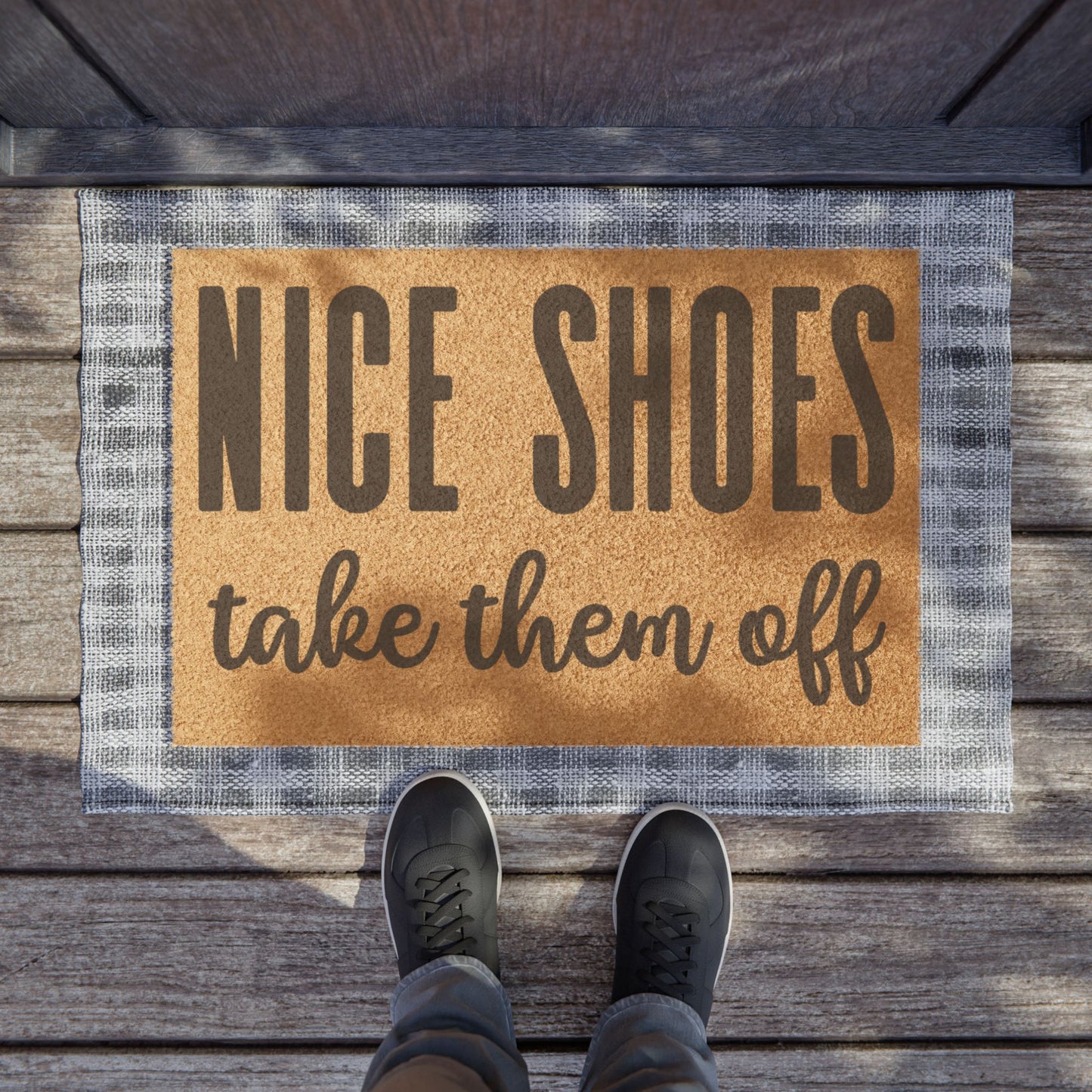 Nice Shoes Take Them Off Coconut Fiber Doormat