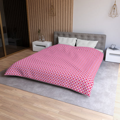 Rosy Star Garden Microfiber Duvet Cover