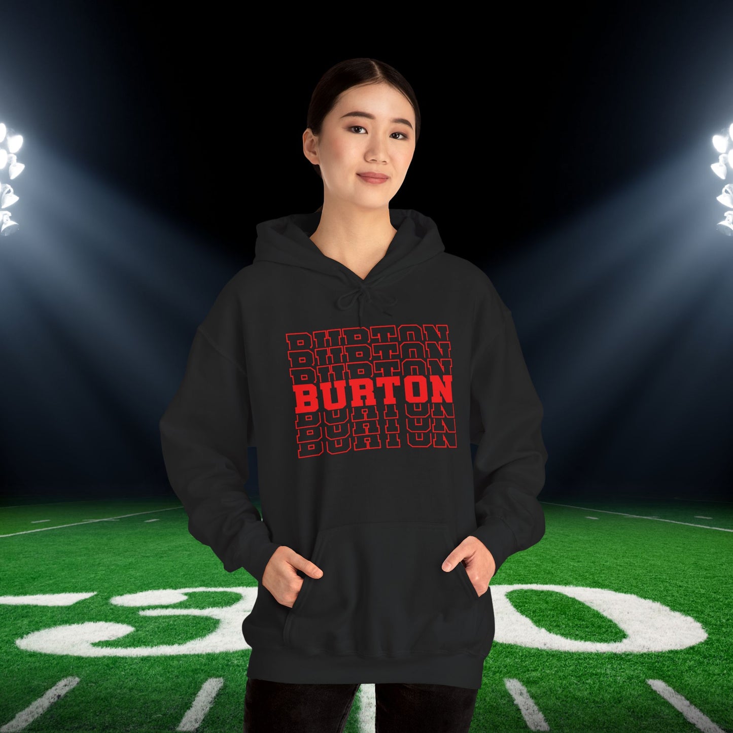 Burton (Stacked) Adult Heavy Blend™ Hooded Sweatshirt