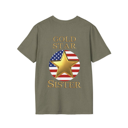 Gold Star Sister Forever Proud Adult T-shirt