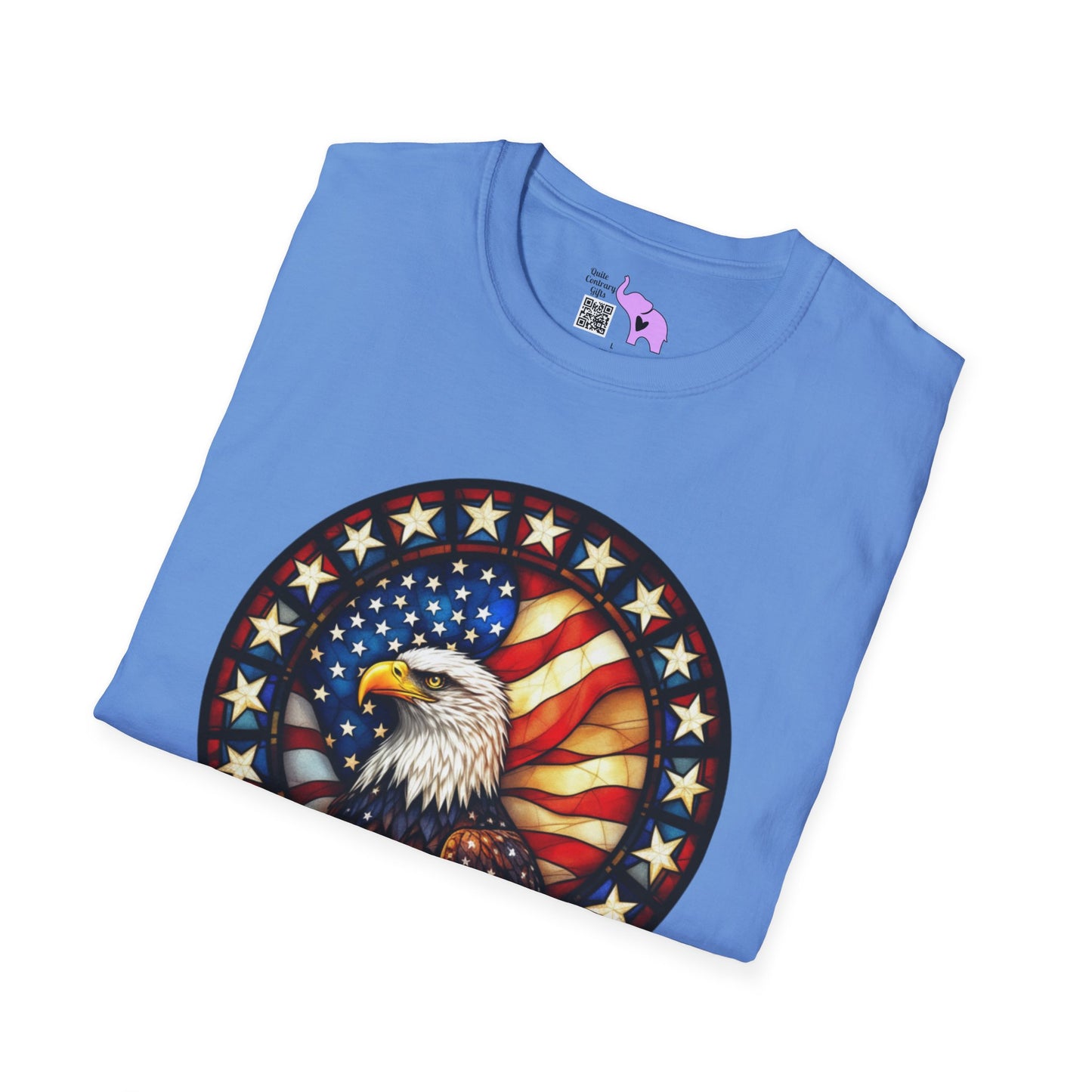 Stained Glass Eagle Adult T-shirt