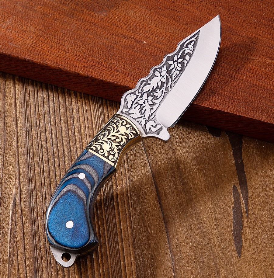Ornate Carved Outdoor Knife