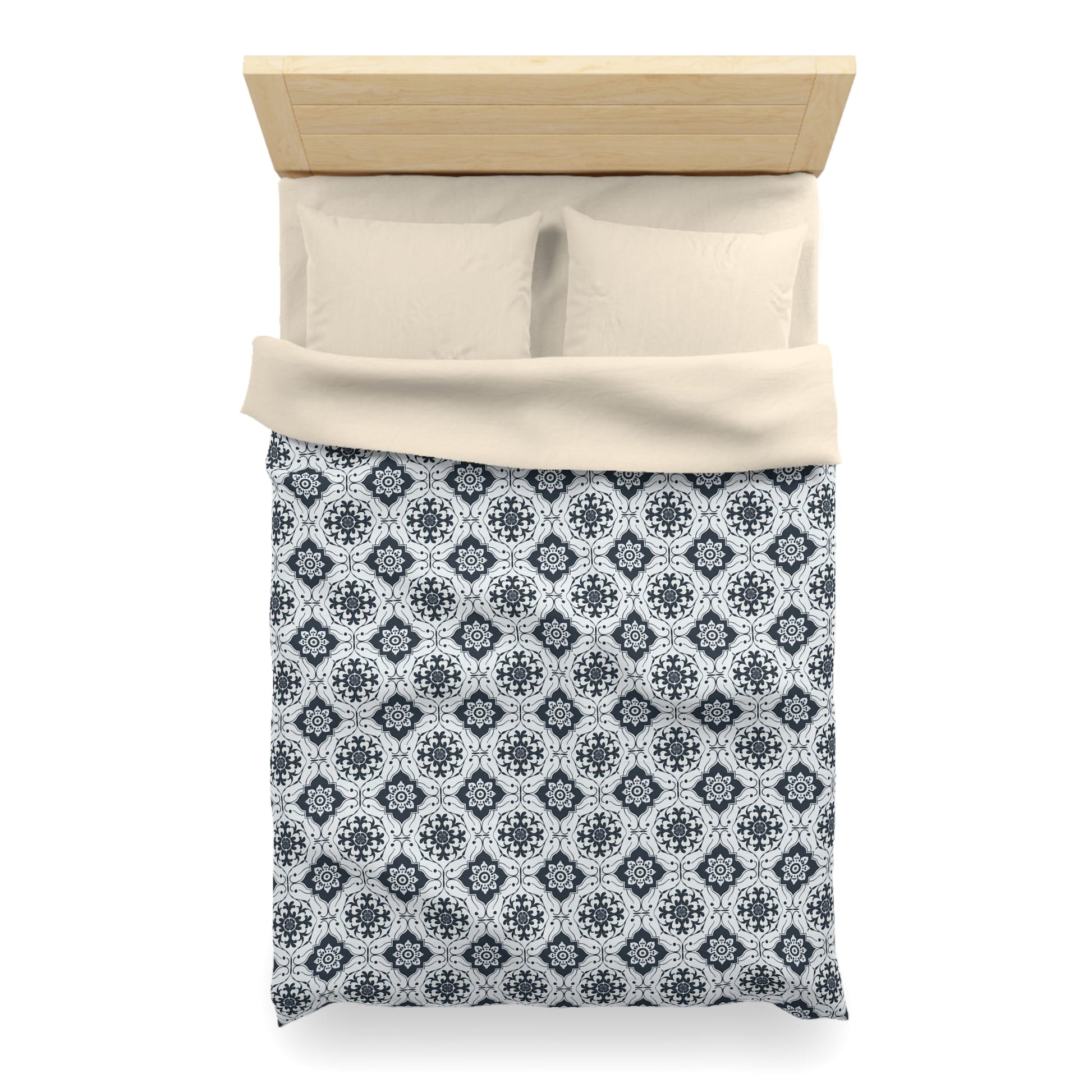Lisbon Noir Microfiber Duvet Cover