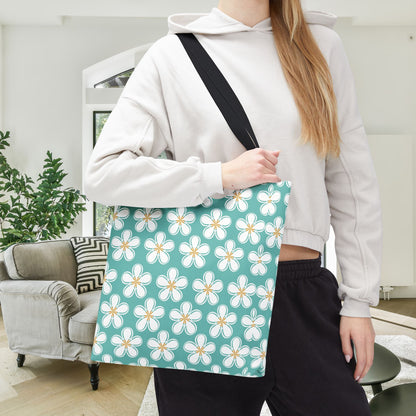 Tealberry Blooms Canvas Tote Bag