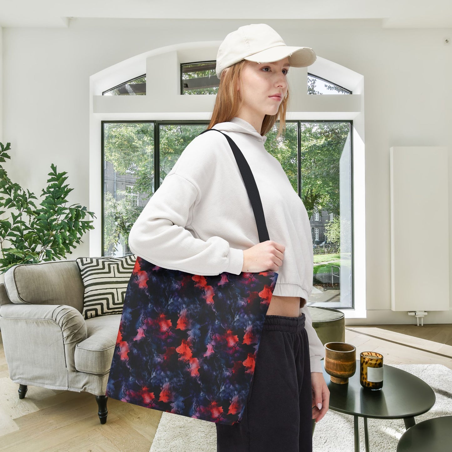 Dark Fantasy Watercolor Canvas Tote Bag