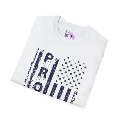 Proud (Vertical American Flag) Adult T-shirt