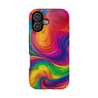 Tie Dye Color Swirl MagSafe® Compatible Tough Case for iPhone