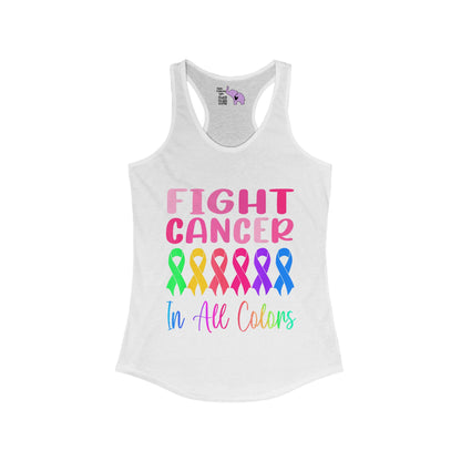 Fight Cancer in All Colors 21 Women's Ideal Racerback Tank